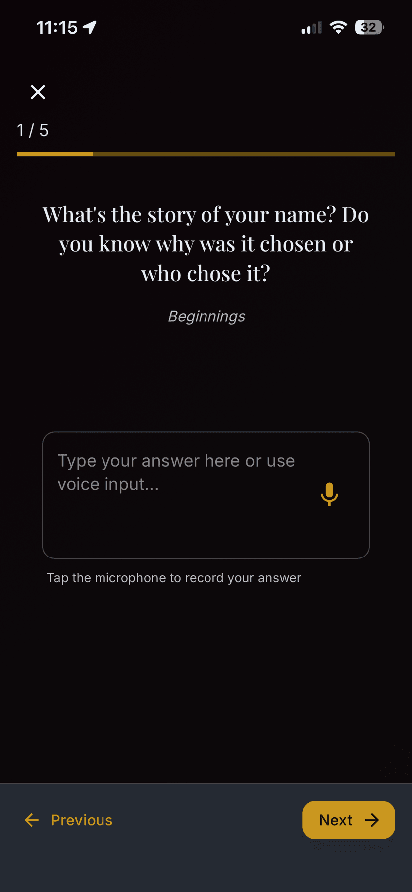Answering a question